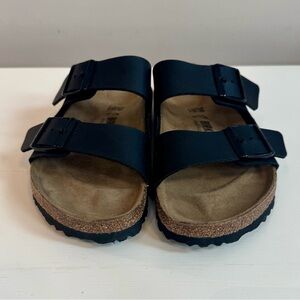 Black Double Strap Sandals